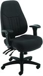 Office Hippo Desk Chair, Ergonomic Heavy Duty Office Chair, Fully Adjustable For Extra Comfort & Support, Tilt Tension Computer Chair For Daily Use, 152kg User Weight - Black