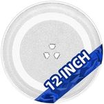 MorefaLife 12" Microwave Glass Plate - Exact 12" Replacement for Whirlpool Microwave Turntable Part Numbers W11367904/ W10337247/ AP6892124/ W11335034/ A06015H00AP - Dishwasher Safe Universal Fit