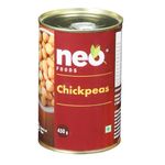 Neo Boiled Chickpeas Can 450g I P1 I Best For Indian Curry, Salad, Hummus I Ready To Eat & Cook ChickPeas I Nutritious & Healthy Food, No Artificial Preservatives or Color (Pack of 1)