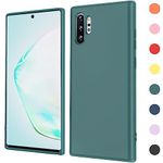 LeYi for Galaxy Note 10 Plus Case: Liquid Silicone Ultra Slim Shockproof Protective Case with Anti-Scratch Microfiber Lining, Soft Gel Rubber Case for Samsung Galaxy Note 10 Plus, Green