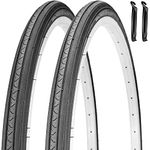 27 X 1 1/4 Bike Tire 27 Inch Road Bike Tires 32-630 Folding Bead Replacement Bicycle Tire Set (2 Tires No Tube)