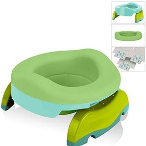 Potette Plus Potty Value Pack: Kalencom 2in1 Potette Plus Portable Potty and Reusable Collapsible Liner for Home Use (Teal/Green)