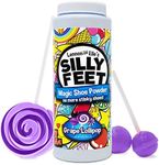 Magic Shoe Deodorizer Foot Odor Powder for Smell - Foot Powder for Smelly Feet Shoe Odor Eliminator Stronger than Shoe Deodorizer Spray, Kids Shoe Powder for Odor Control Large 8oz Grape Lollipop