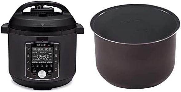 Instant Pot Pro 10-in-1 Pressure Cooker (6 Quart) + Ceramic Coated Non-Stick Inner Cooking Pot