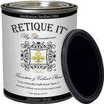 Renaissance Chalk Furniture & Cabinet Paint Qt - Non Toxic, Eco-Friendly, Superior Coverage - Midnight Black (32oz)