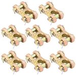 8 Pack 3/8 Double Clevis Link, Safety Chain Repair Link Twin Clevis, Double Clevis for Variety of Industries, Including Construction, Transportation, and Manufacturing, by GENHAKON