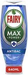 Fairy Max Power Washing Up Liquid Antibacterial 640 ML, Easy & Effortless Cleaning, Even On Your Greasiest Pots & Pans
