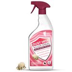 Dust Mite Killer Spray 1L: Immediate Effect, Dual-Action Allergen Reduction, Approved for use on Fabrics, Long-Lasting Defence - For Bedding, Upholstery & Carpets