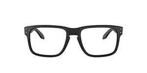 Oakley Men's OX8156 Holbrook RX Square Prescription Eyeglass Frames, Satin Black/Demo Lens, 56 mm