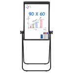 Stand White Board - 90x60cm Magnetic Dry Erase Board Flipchart Easel Whiteboard Double Sided Easel Board Portable Whiteboard