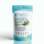 NutriVolv Aloe Vera 10,000mg - 120 Tablets | Natural Skincare, Colon Cleanse & Digestion Support | Detox & Immune Boosting Supplement | High Strength Aloe Vera Extract