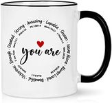 Cabtnca Christian Gifts for Women, You Are Amazing Coffee Mugs for Women, Religious Gifts, Inspirational Spiritual Faith Gifts for Women, Birthday Christmas Gifts for Friends Coworkers, 11Oz