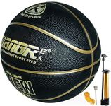 Basketball Size 7 with Pump Indoor Outdoor Rubber Basketball for Kids & Mens, Street Basketball Ball