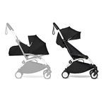 BABYZEN YOYO2 Complete Stroller - Includes Black 0+ Newborn Pack, White Frame & Black 6+ Color Pack - Suitable for Children Up to 22 kg