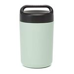 Goodful Vacuum Sealed Insulated Food Jar with Handle Lid, Stainless Steel Thermos, Lunch Container, 16 Oz, Sage