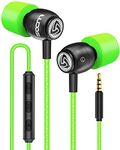 Ludos CLAMOR Wired Earbuds in-Ear Headphones, 5 Year Warranty, Earphones with Microphone and Volume Control, Noise Isolating Memory Foam Eartips, Tangle-Free Cord for iPhone, iPad, Computer, Laptop