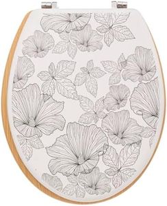 Five - Abattant WC en Bois & Charnières en zinc Déco Blackflora