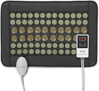 UTK Heating Pad for Back, Far Infrared Natural Jade and Tourmaline Heating Pad, Smart Controller with Memory Function, Auto Shut Off and Travel Bag Included, Small Pro (23.5 inches X 16 inches)