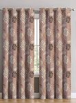 RFS 3D Flower Digital Printed Blackout (100%) Fabric Curtains for Bed Room, Living Room, Color Brown Window/Door/Long Door (D.N. 305) (2, 4 x 9 Feet (Size ; 48 x 108 Inch) Long Door)