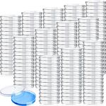 Xuhal 200 Pack Sterile Petri Dishes Plastic Petri Dishes with Lid 90mm Dia x 16mm Sterile Culture Dishes Petri Plate Dishes for Lab Analysis Science Experiment School Projects