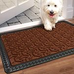 amazelo cart Floor Mat -Polypropylene Anti Slip Rectangular Doormat For Home Entrance, Mat For Bedroom, Rubber Backing Indoor Outdoor Mats For Floor, Living Room,Bathroom&Office Use (60X40 Cm, Brown)