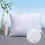 MIULEE Pack of 2 Pillow Inserts Outdoor Waterproof 20x20 Throw Pillow Inserts Decorative Premium Hypoallergenic Pillow Stuffer Sham Square for Bed Couch Sofa Cushion Patio Furniture