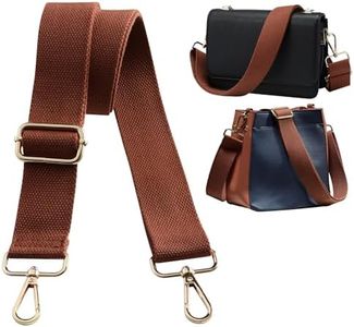 Navaris Sangle Sac bandouliere - Bandouliere pour Sac a Main avec Longueur réglable de 75 à 138 cm - Sangle de Remplacement pour Sac Homme Femme lanière Marron