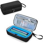 BAFASO Insulin Cooler Travel Case with an Ice Pack (Holds 2 Pens or 6 Vials), Diabetic Bag for Insulin Pens and Glucose Monitor Kit (Bag Only), Black