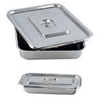 Apex Digital Stainless Steel Instrument Tray with Lid (10" X 8") - Set of 2 Pieces