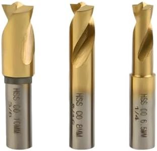 SHMZK 3 PCS Spot Weld Drill Bits, 6.5MM 8MM 10MM High Speed Steel Weld Cutter Remover with Titanium Coating, Weld Cutter Kit for Power Drill Spot Welding Cutting, Car Accessories