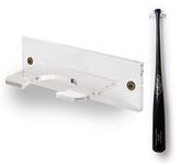 Baseball Bat Holder for Vertical Display - Sturdy Acrylic Bat Hanger - Wall Mount to Fit The Handle of Any Baseball or Softball Bat (Hardware Included) Easy to Install Bat Rack