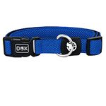 DDOXX Airmesh Dog Collar - Strong and Adjustable Collars Dogs - L (Blue)