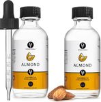 Dolce Flav Almond Extract - 2 Ounce Water-Soluble Multipurpose Flavoring Ideal for Baking, Sugar Free Drinks, and Ice Cream - Perfect Kitchen Gift for Holidays, Pack of 2