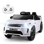 TEOAYEAH 12V Lithium Battery Powered Licensed Land-Rover Electric Car for Kids, Longer Playtime, Parent Remote Control Ride on Car, Wireless Music, Luxury Ride on Toys