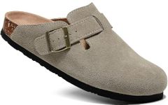 guoluofei Clogs For Women, Womens Clogs And Mules House Slipers With Arch Support And Adjustable Buckle, Khaki, 8