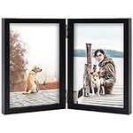 4x6 Double Picture Frame Wooden Hin