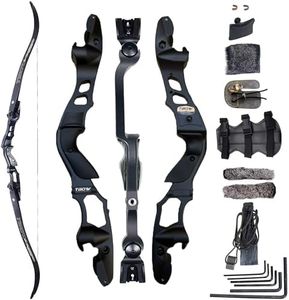 TBOW 62” ILF Recurve Bow with Gordon Limbs 30-60Lbs for Adult Archery Competition Athletic Right Hand (30Lbs)