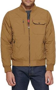 Levi's Men's Diamond Quilted Bomber Jacket, Khaki, XX-Large