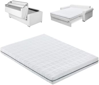 EROSS CONFORT Matelas pour canapé lit Double 140 x 190 cm. Cadeau Plaid pour canapé. Traitement antibactérien et Anti-moisissure. Housse avec Fermeture éclair, Lavable et Respirante