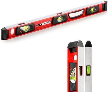 Kapro - 170 Samson Magnetic Contractor Heavy Duty I-Beam with Plumb Site Level - Features Horizontal and Vertical Vials and Dual-View Plumb Site - Aluminum - 24 Inch