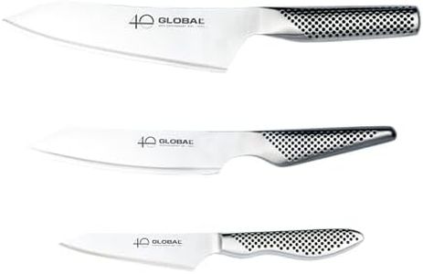 Global Knives 3 Piece Knife Set, 40th Anniversary Limited Edition, Premium Japanese Steel Blades