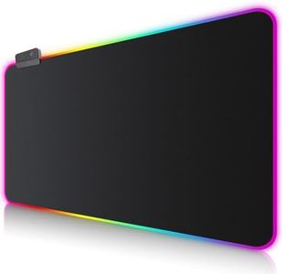 Realky Tappetino Mouse Gaming XXL, 900 * 400mm Tappetino Mouse RGB, Impermeabile e Antiscivolo Mousepad, Adatto per Desktop di Computer, Desktop da Gioco, desktop dell'ufficio, 14 Modalità Luce