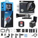 AKASO V50X Native 4K30fps 20MP WiFi Action Camera with EIS Touch Screen, 4X Zoom, 131 feet Waterproof Underwater Camera, Remote Control Sports Camera with Gopro Compatible Accessories Kit