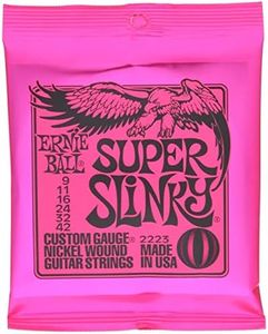 ERNIE BALL 2223 Electric Guitar Strings (09-42) SUPER SLINKY 12 Set Pack, Nickel