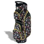 Womens Golf Bag - Taboo Fashions Lightweight Ladies Cart Bag, 14-Way, 7 Zippered Pockets, Rain Hood, Insulated Beverage Compartment (Sugar Skulls)