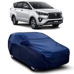 CREEPERS Car Cover for Toyota Innova Crysta with Merror Pocket Water Resistant ( Navy Blue )