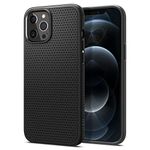 Spigen Liquid Air Works with Apple iPhone 12 Pro Max Case (2020) - Matte Black