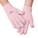 TopiBaaz Acrylic Woolen Winter Gloves for Women & Girls, fits everyone | Woolen Knitted Hand Gloves Free Size (Pink)