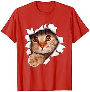 Lindo gato realista emergente gato emergente, gatito o amantes de las mascotas Camiseta