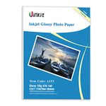 Uinkit Inkjet Thin Brochure Flyer Paper 8.5x11 Inches for DIY Chip Bag 100sheets Printer Glossy Paper 37LB Letter Size 135gsm